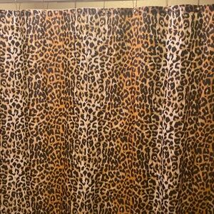 Leopard print shower curtain
